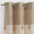 Lot de 4 Rideaux à Œillets - 140 x 240 cm - Polycoton Uni avec Haut Métallisé Sultan Or, image n° 2