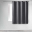 Lot de 4 rideaux à œillets occultants unis petite hauteur 140 x 180 cm - Anthracite, image n° 3