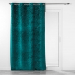 Lot de 4 Rideaux Occultants à Œillets - 140 x 240 cm - Velours relief Pétrole, image n° 2