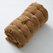 Matelas de sol 60 x 120 velours de coton césar camel Marron, image n° 2