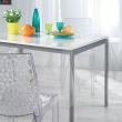 Nappe cristal rectangle 140 x 240 cm pvc imprime 15/100e paillettes Argent, image n° 1