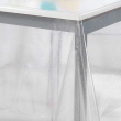 Nappe cristal rectangle 140 x 240 cm pvc imprime 15/100e paillettes Argent, image n° 2