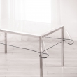 Nappe cristal rectangle 140 x 240 cm pvc uni 15/100e garden/biais Anthracite, image n° 1