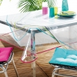 Nappe cristal rectangle 140 x 240 cm pvc uni 15/100e garden/biais Blanc, image n° 3