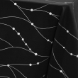 Nappe rectangle 140 x 240 cm microfibre imprimee metal. firmament Noir/argent, image n° 2