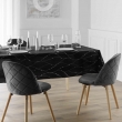 Nappe rectangle 140 x 240 cm microfibre imprimee metal. firmament Noir/argent, image n° 3