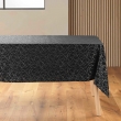 Nappe rectangle 140 x 240 cm microfibre imprimee metallisee mikado Noir/argent, image n° 1