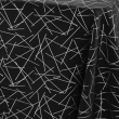 Nappe rectangle 140 x 240 cm microfibre imprimee metallisee mikado Noir/argent, image n° 2