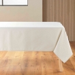 Nappe rectangle 140 x 250 cm jacquard enduit azuline Naturel, image n° 1