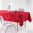 Nappe rectangle 150 x 240 cm polyester imprime argent bully Rouge, image n° 1