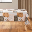 Nappe rectangle 150 x 240 cm polyester imprime faya Naturel, image n° 1