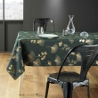 Nappe rectangle 150 x 240 cm polyester imprime metallise bloomy Vert/or, image n° 3