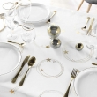 Nappe rectangle 150 x 240 cm polyester imprime metallise star Blanc/or, image n° 4