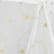 Nappe rectangle 150 x 240 cm polyester imprime metallise star Blanc/or, image n° 2