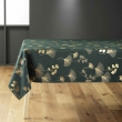 Nappe rectangle 150 x 300 cm polyester imprim&eacute; metallis&eacute; Bloomy Vert/or, image n° 1
