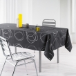 Nappe rectangle 150 x 300 cm polyester imprimé metallisé Bully Anthracite, image n° 3