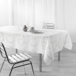 Nappe rectangle 150 x 300 cm polyester imprimé metallisé Bully Blanc, image n° 3