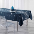 Nappe rectangle 150 x 300 cm polyester imprime metallise constellation Marine, image n° 3