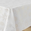 Nappe rectangle 150 x 300 cm polyester imprime metallise pampille Blanc/or, image n° 2