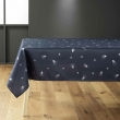 Nappe rectangle 150 x 300 cm polyester imprime metallise sapin Marine/argent, image n° 1