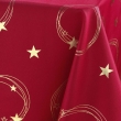 Nappe rectangle 150 x 300 cm polyester imprime metallise star Rouge/or, image n° 2