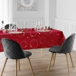 Nappe rectangle 150 x 300 cm polyester imprime metallise star Rouge/or, image n° 3