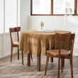 Nappe ronde (0) 180 cm gaze de coton unie Gaïa Camel, image n° 1