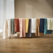 Nappe ronde (0) 180 cm gaze de coton unie gaïa safran Jaune, image n° 2
