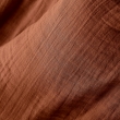 Nappe ronde (0) 180 cm gaze de coton unie gaïa terracotta Orange, image n° 2
