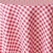 Nappe ronde (0) 180 cm polyester fils teints vichy Rouge, image n° 2