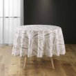 Nappe ronde (0) 180 cm polyester imprime alma Naturel, image n° 1