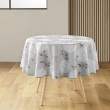 Nappe ronde (0) 180 cm polyester imprime manola Gris, image n° 1