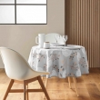 Nappe ronde (0) 180 cm polyester imprime manola Gris, image n° 3
