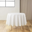 Nappe ronde (0) 180 cm polyester imprime metallise piana Naturel, image n° 1