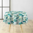 Nappe Ronde 160 cm PVC Textilia Plantania - Bleu, image n° 1
