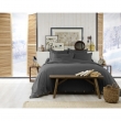 Pack 4 pcs housse de couette 240 x 220 cm  en flanelle de coton Candice Anthracite, image n° 2