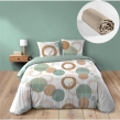 Pack 4 pièces Housse de couette 240 x 220 cm Lunabella + 2 taies + drap housse 140 Beige, image n° 1