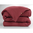 Pack double gaze de coton luxe housse de couette 240 x 220 cm + 2 taies d'oreiller 60 x 60 Bordeaux, image n° 4