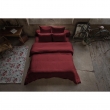 Pack double gaze de coton luxe housse de couette 260 x 240 cm + 2 taies 60 x 60 Bordeaux, image n° 1