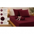 Pack Drap Housse 140 x 190 cm + 2 Taies d&rsquo;Oreiller 60 x 60 cm Double Gaze de Coton GA&Iuml;A Bordeaux, image n° 2