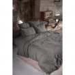 Pack Drap Housse 140 x 190 cm + 2 Taies d&rsquo;Oreiller 60 x 60 cm Double Gaze de Coton GA&Iuml;A Granit, image n° 6