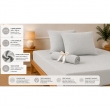 Pack Drap Housse 140 x 190 cm + 2 Taies d&rsquo;Oreiller 60 x 60 cm Double Gaze de Coton GA&Iuml;A Nuage, image n° 2
