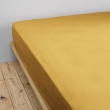 Pack drap plat 240 x 300 cm + Drap housse 140x 190 cm Double gaze de coton safran, image n° 3
