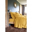Pack drap plat 240 x 300 cm + Drap housse 140x 190 cm Double gaze de coton safran, image n° 2