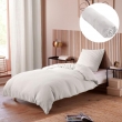 Pack Housse de couette 140 x 200 cm Gaze de coton + drap housse 90x190 Blanc, image n° 1