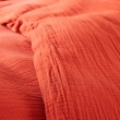 Pack Housse de couette 140 x 200 cm Gaze de coton + drap housse 90x190 Orange, image n° 2