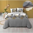 Pack housse de couette 220 x 240 cm Catalia + drap housse 140 x 190 Gris, image n° 1