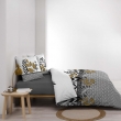 Pack housse de couette 220 x 240 cm Catalia + drap housse 140 x 190 Jaune, image n° 4