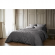 Pack Housse de couette 240 x 220 cm bambou de satin 120 fils Salomé + Drap housse 140 x 190 cm  Anthracite, image n° 2