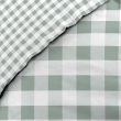 Pack housse de couette 240 x 220 cm + drap housse 140x190  + 2 taies coton Victoire vichy sauge, image n° 2